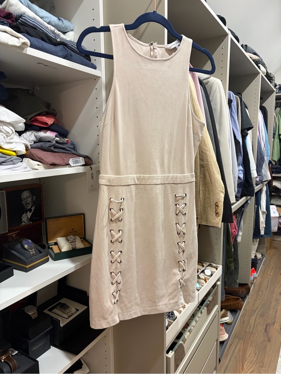 cupcakes & cashmere Dresses & Skirts - cupcakes & cashmere Cream Lace-Up Sleeveless Mini Dress